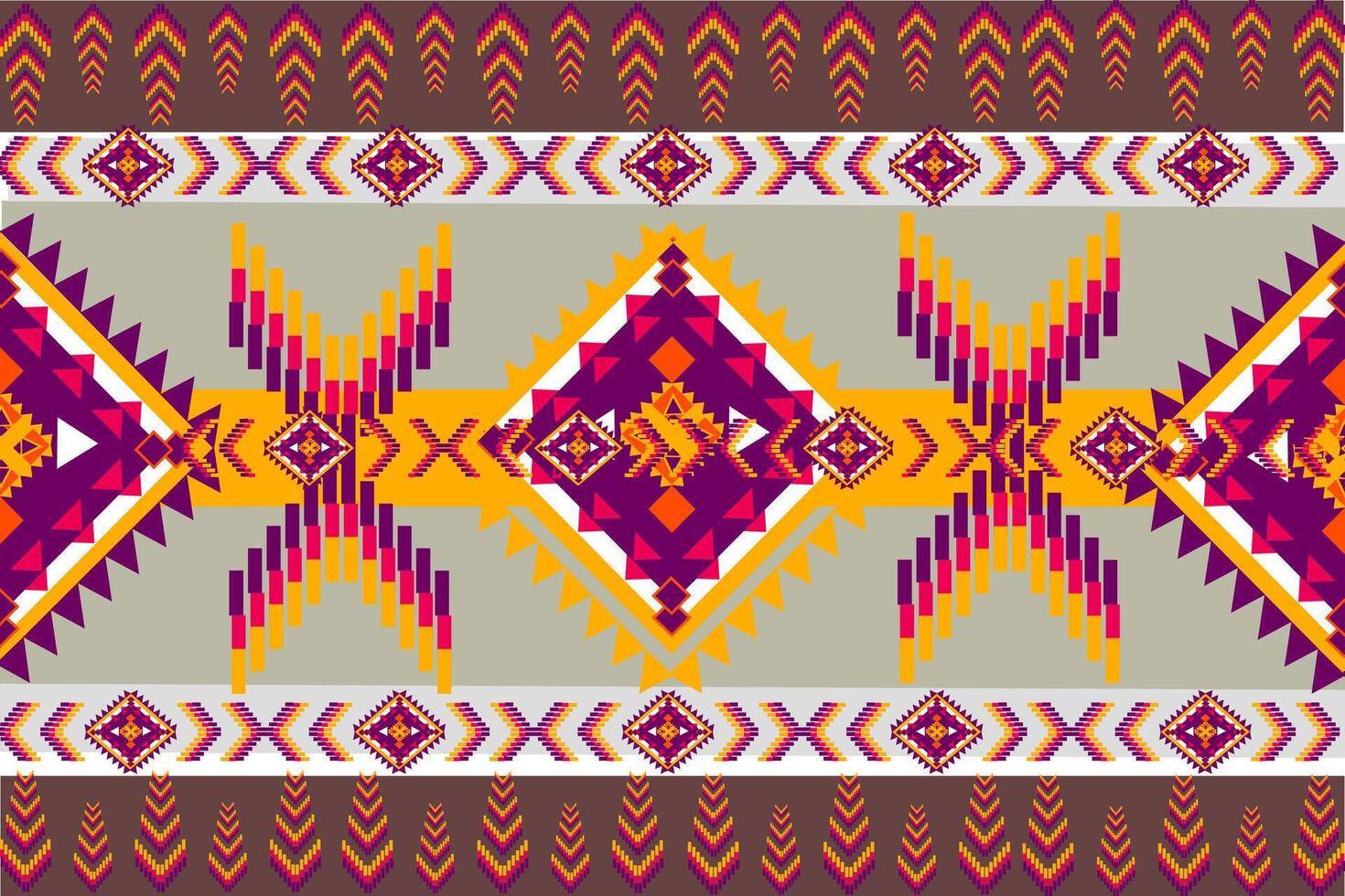 Geometric ethnic seamless pattern vector