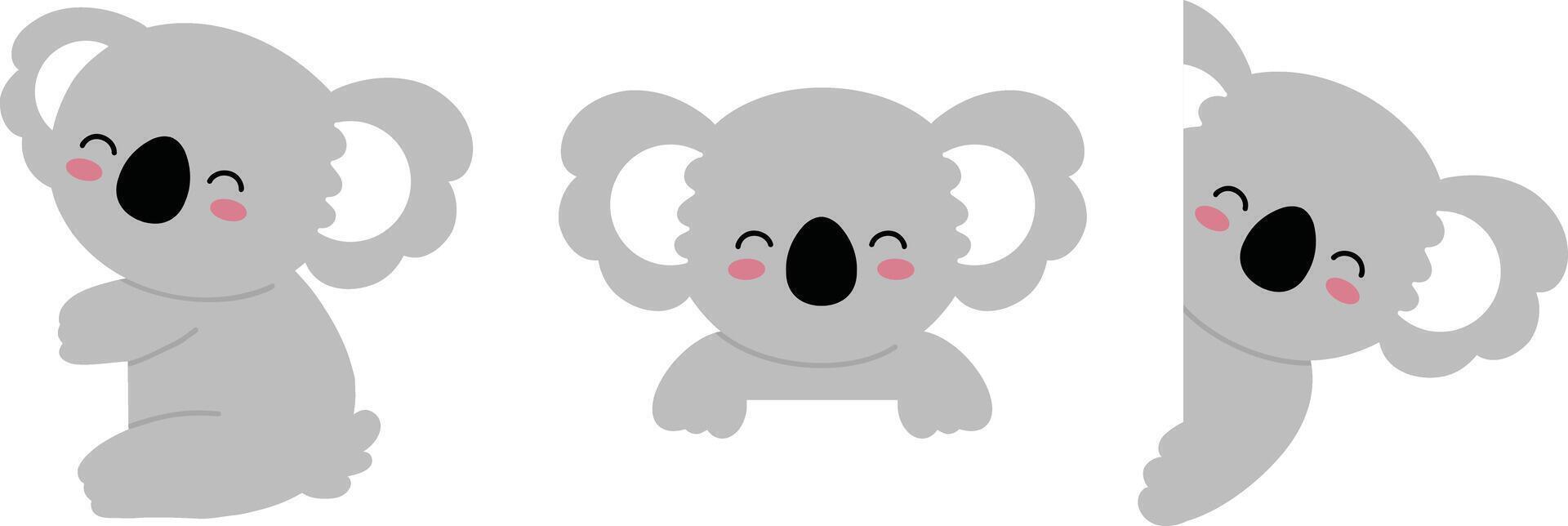 Cute Koala Cartoon Frame Border Decoration vector