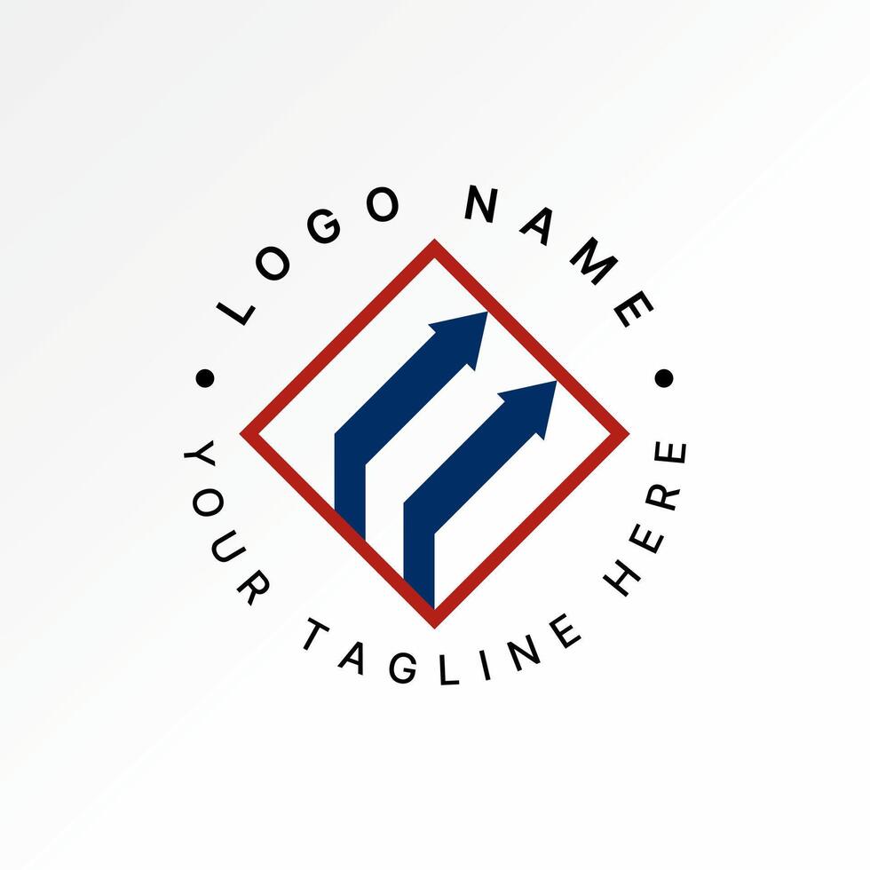 Logo design graphic concept creative premium stock image graphic two lines arrow up 3D initial E font square connect monogram typography sport vector
