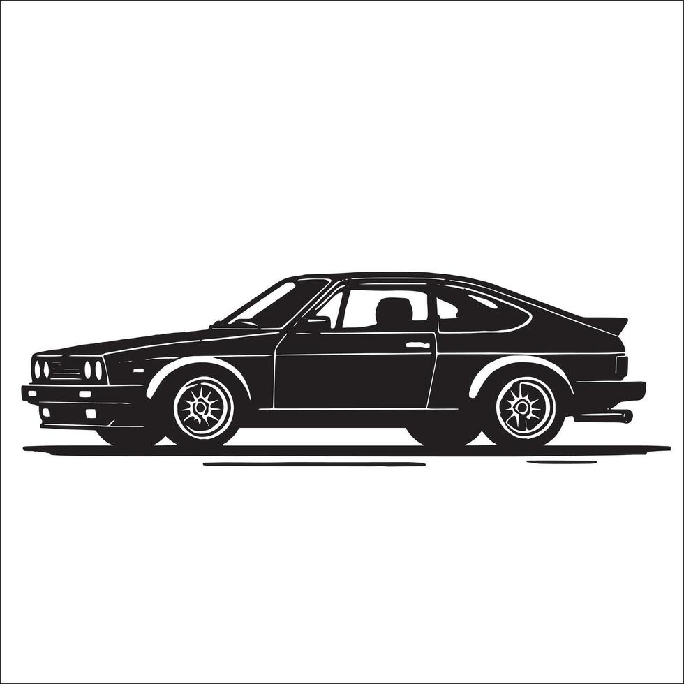 Vintage Car, Art Drawing Design vector