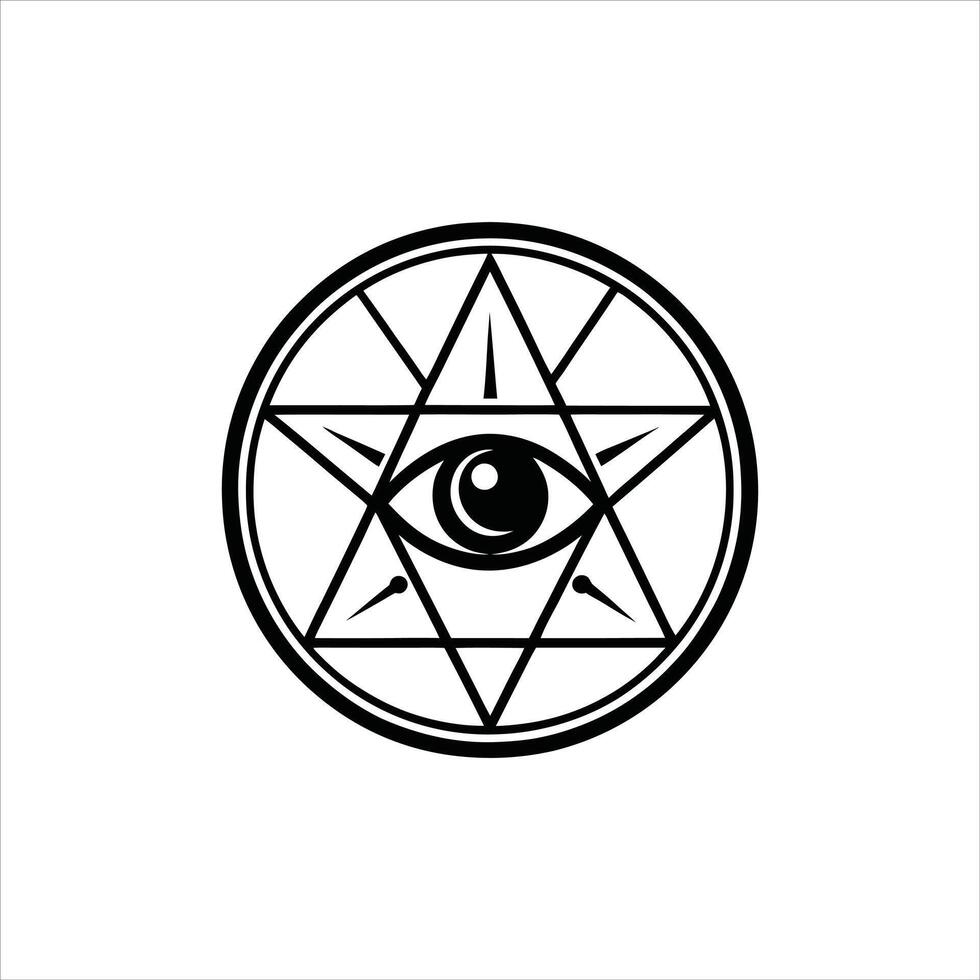 Mystic Evil Eye Enchanted Protection Clipart vector