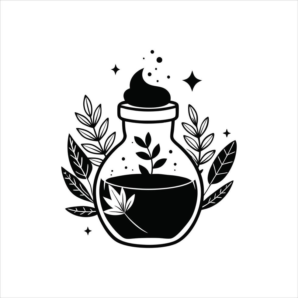 Sorcerer's Elixir Bottle Clipart vector
