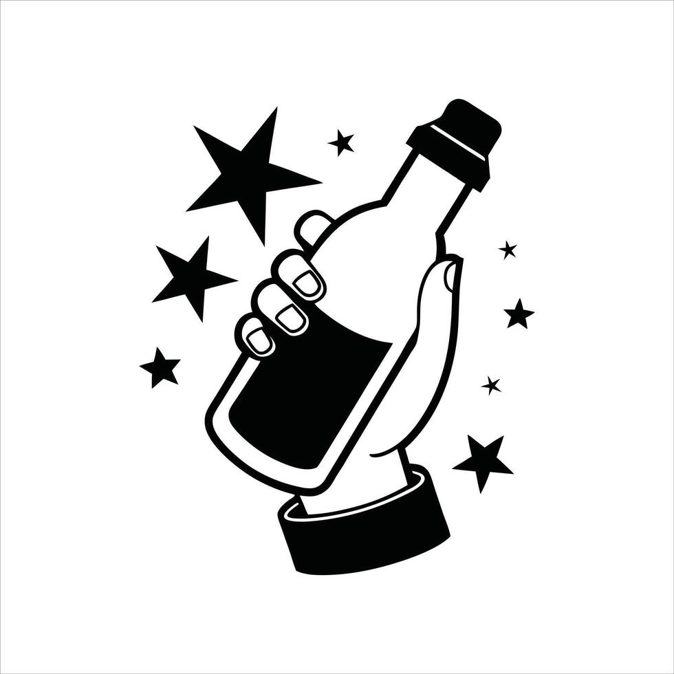 Mystic Potion Bottle Clipart Design vector