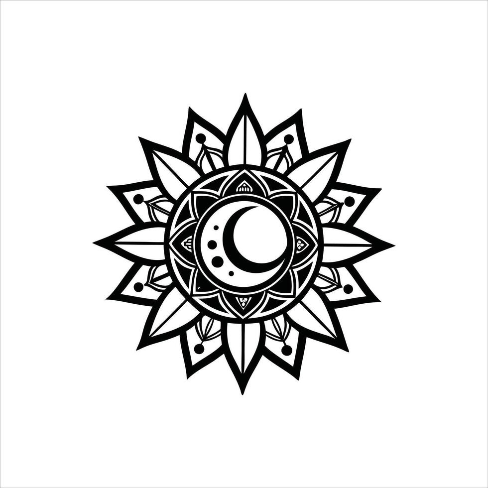 Celestial Mandala Clipart Divine Pattern vector