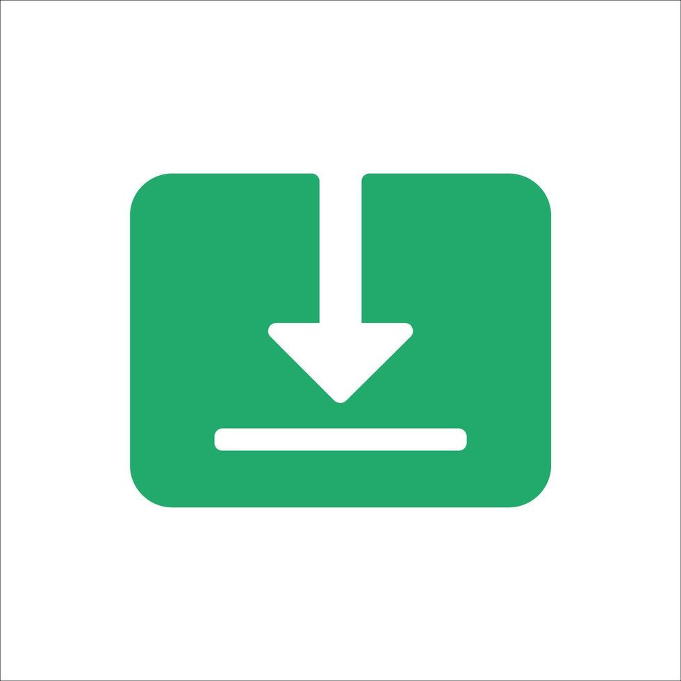Desktop Download Icon Rounded filled vector
