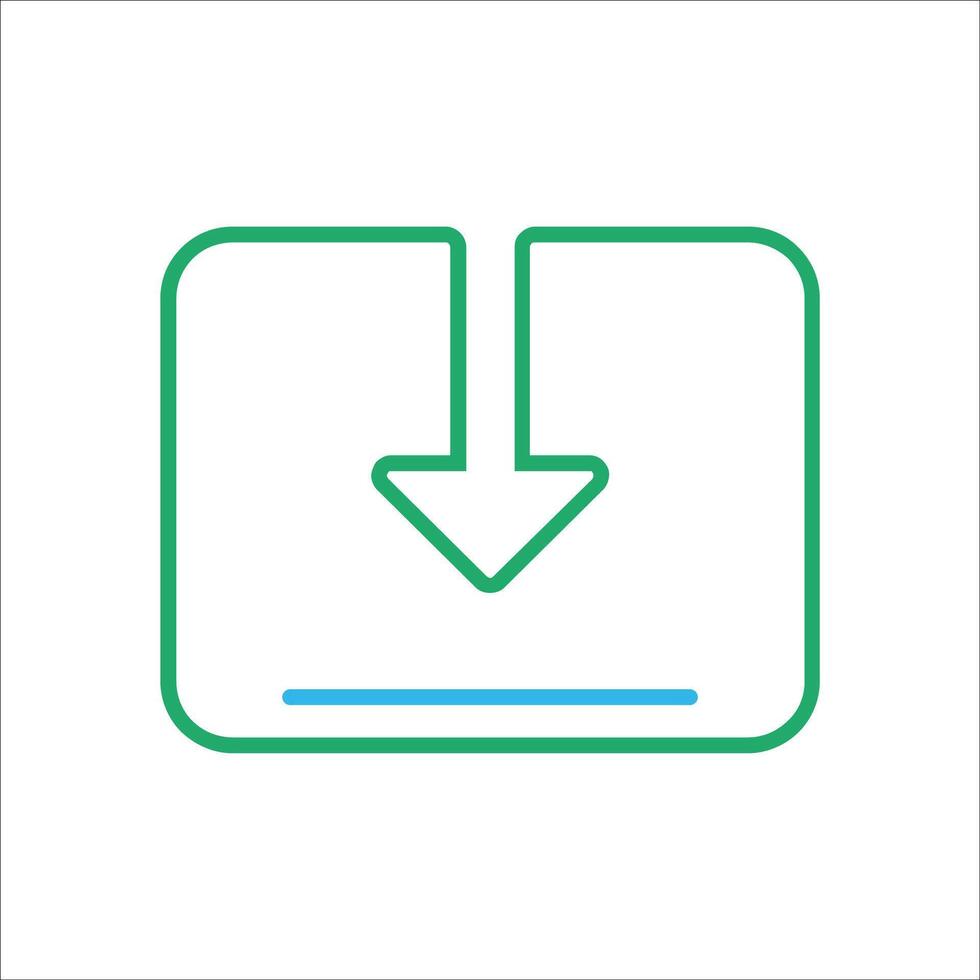 Download Icon Rounded Stroke Outline vector