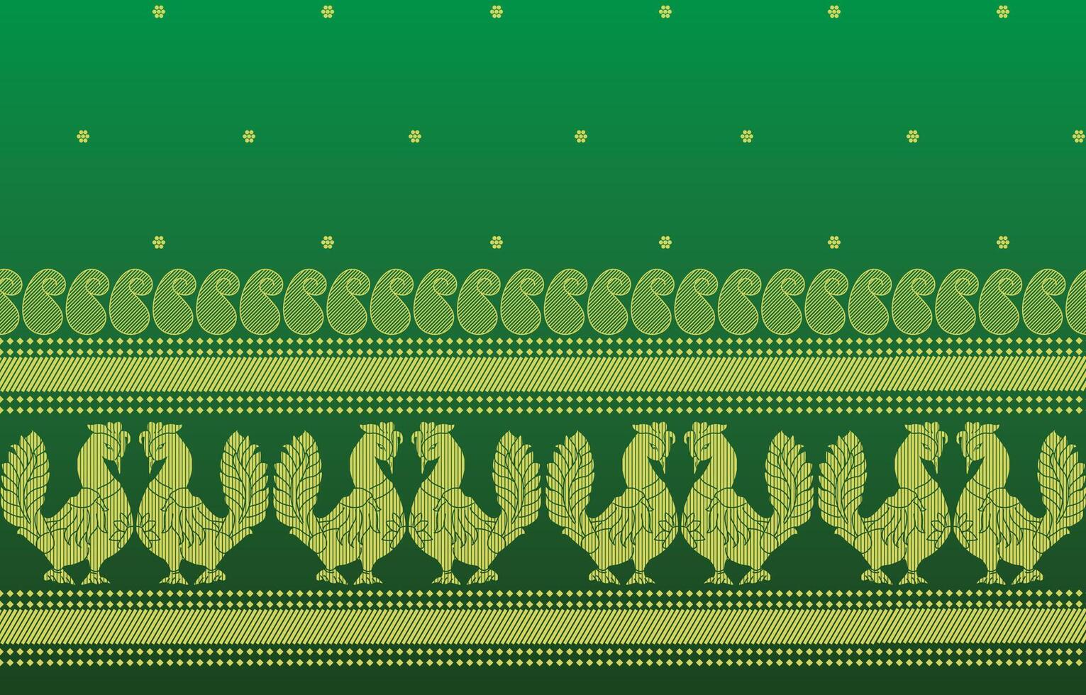 simple twin birds border vector