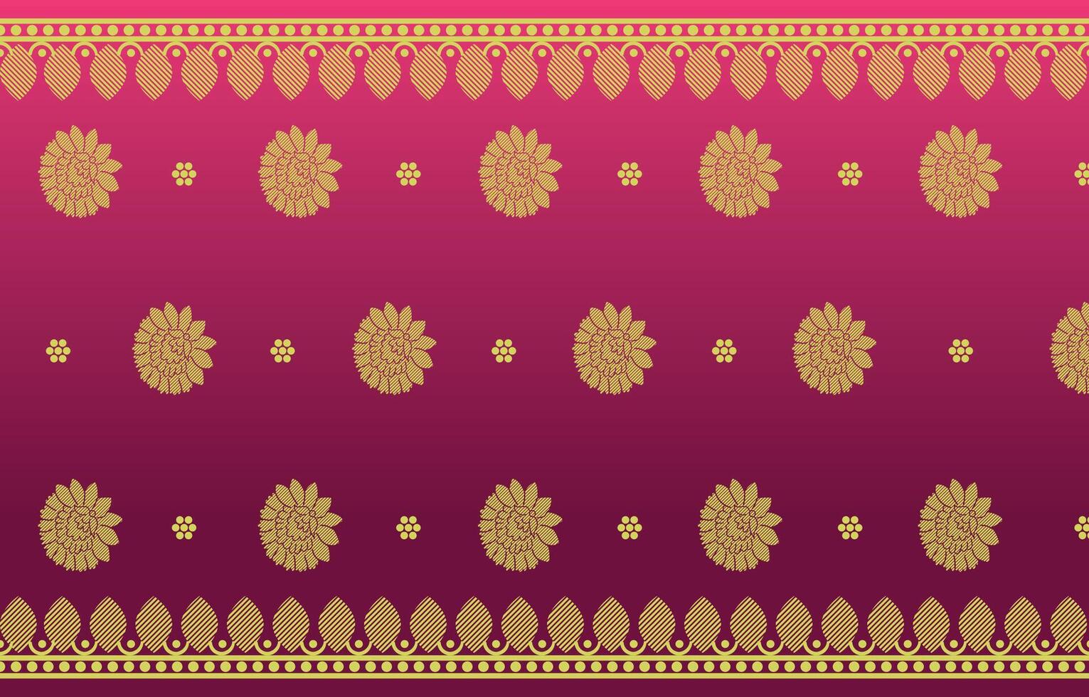 beautiful saree floral pattern vector
