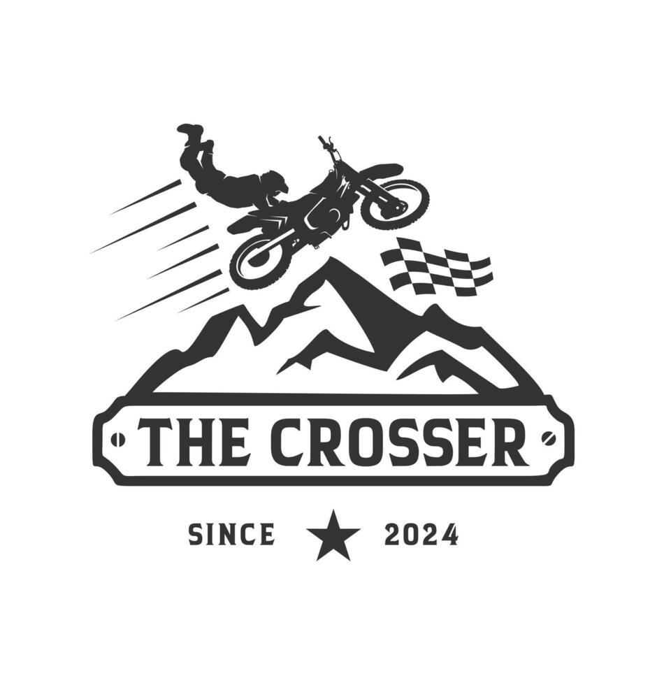 The crosser logo design vector