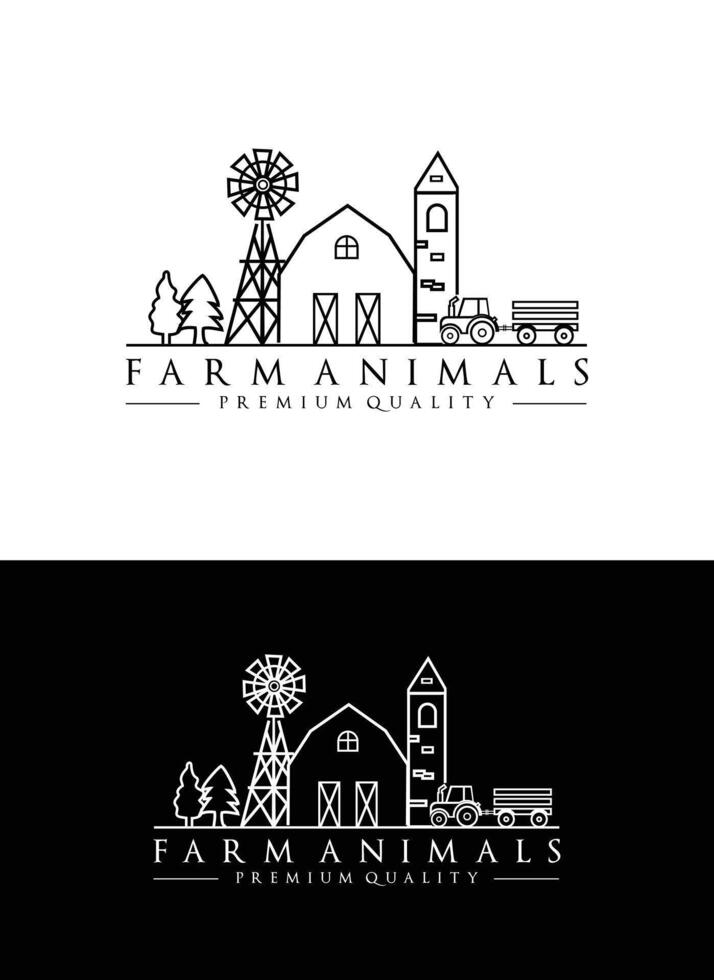 Logo design by kristen - entry no 25 in the logo design contest farm animals vector