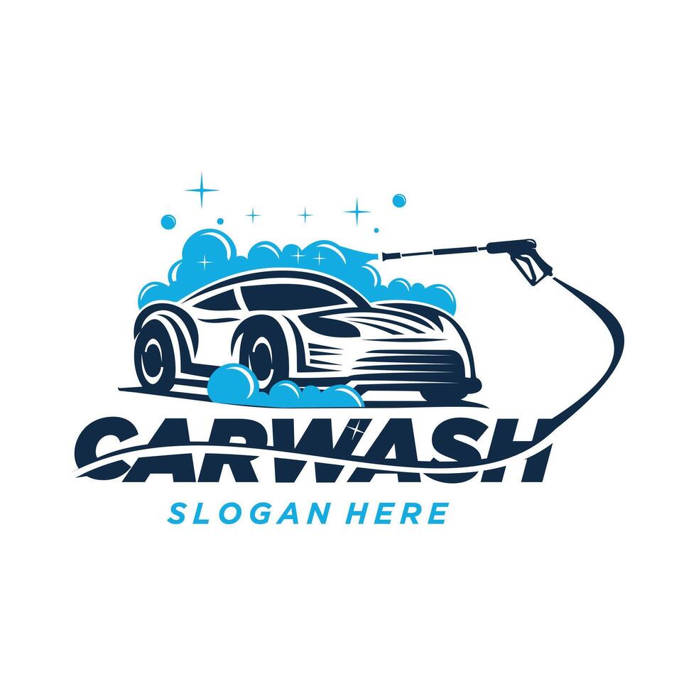 Car wash logo design template vector