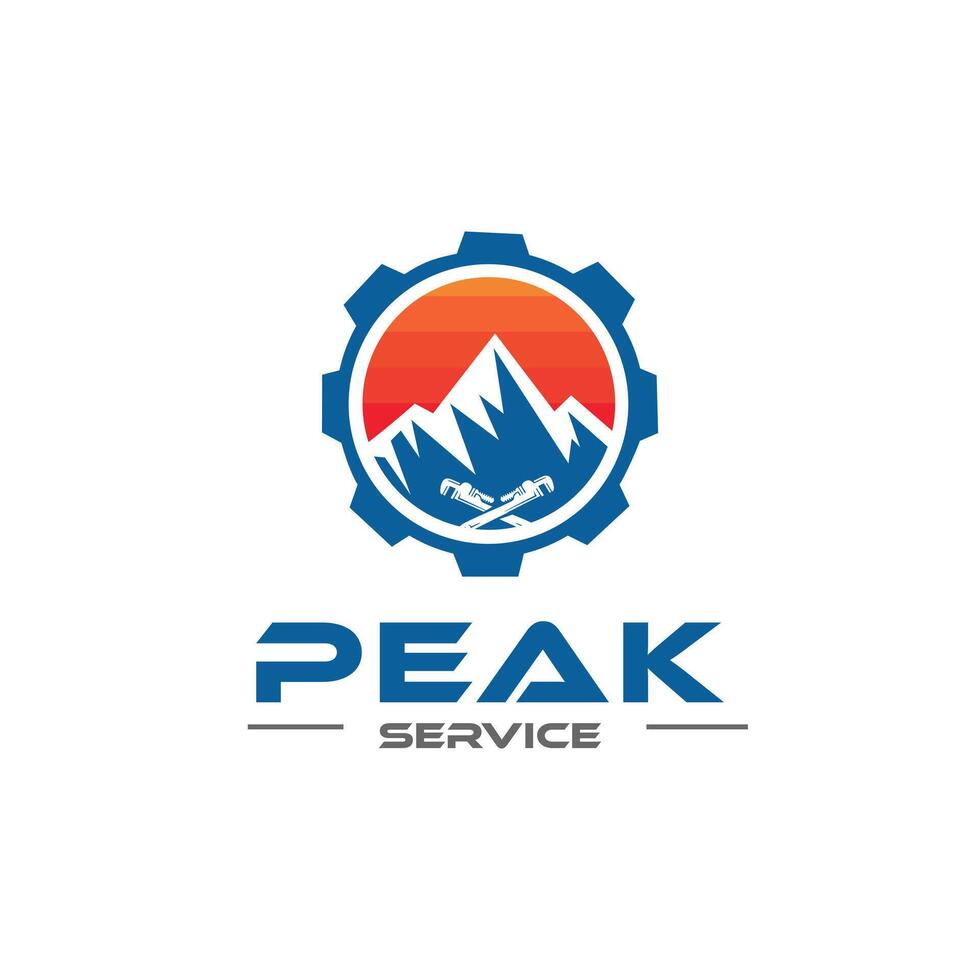 Peak service logo design vector