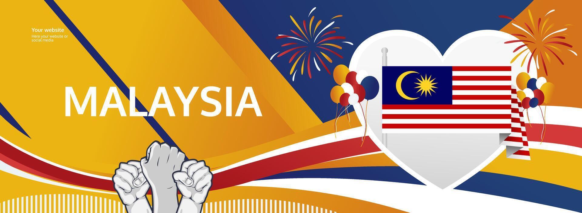 Malaysia Independence Day contemporary design and bright graphics for an unforgettable 31 August celebration. vector