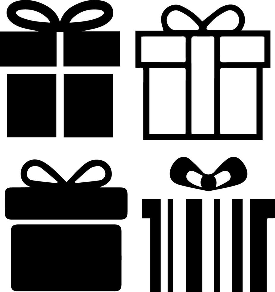Gift box element design for templates. vector