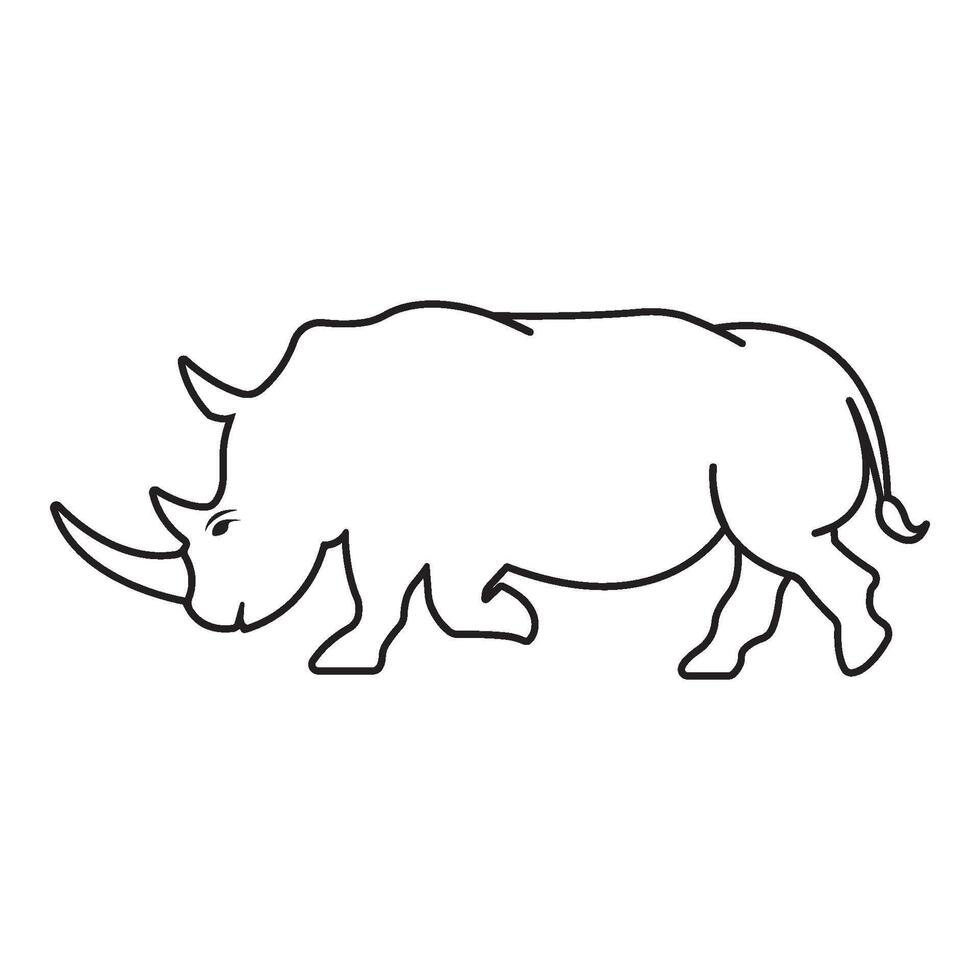 Rhino icon Design vector