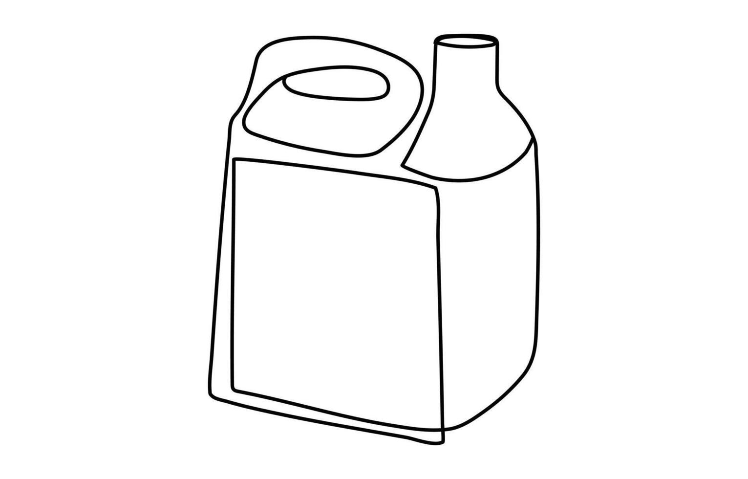 Continuous one line of canister in silhouette on a white background. Linear stylized.Minimalist. vector