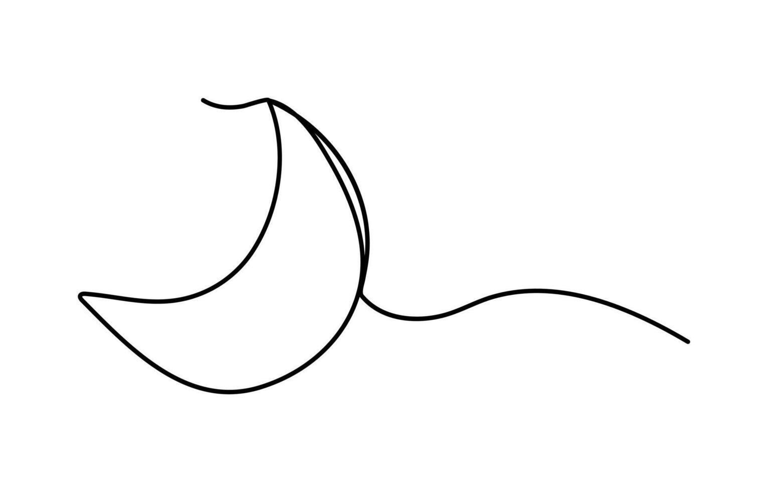 Continuous line drawing of muslim mosque and moon can use for ramadan and ied mubarak event. vector