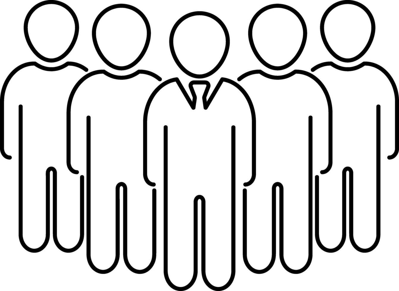 Sketch team icon People outline clipart vector
