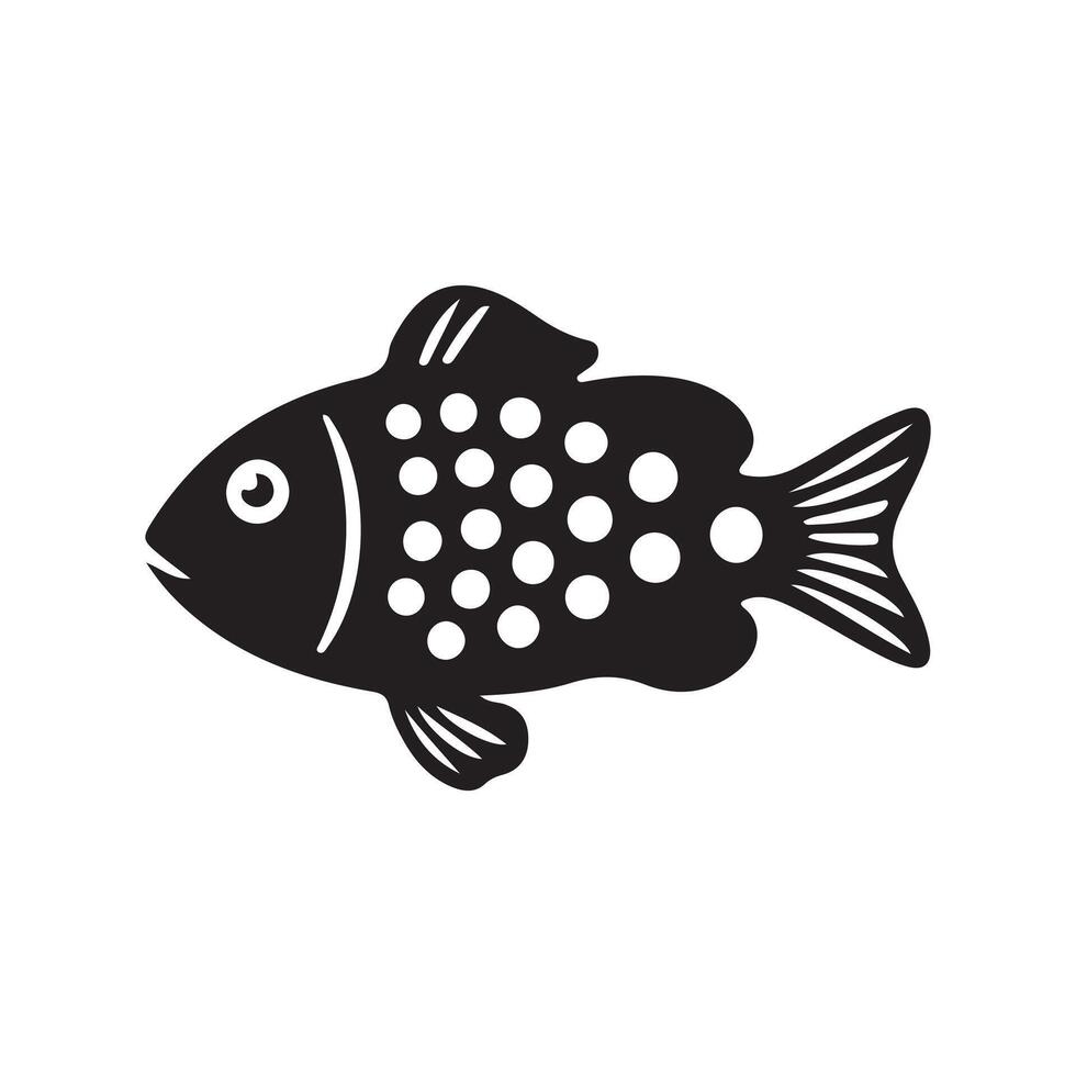 fish icon silhouette arts and design vector