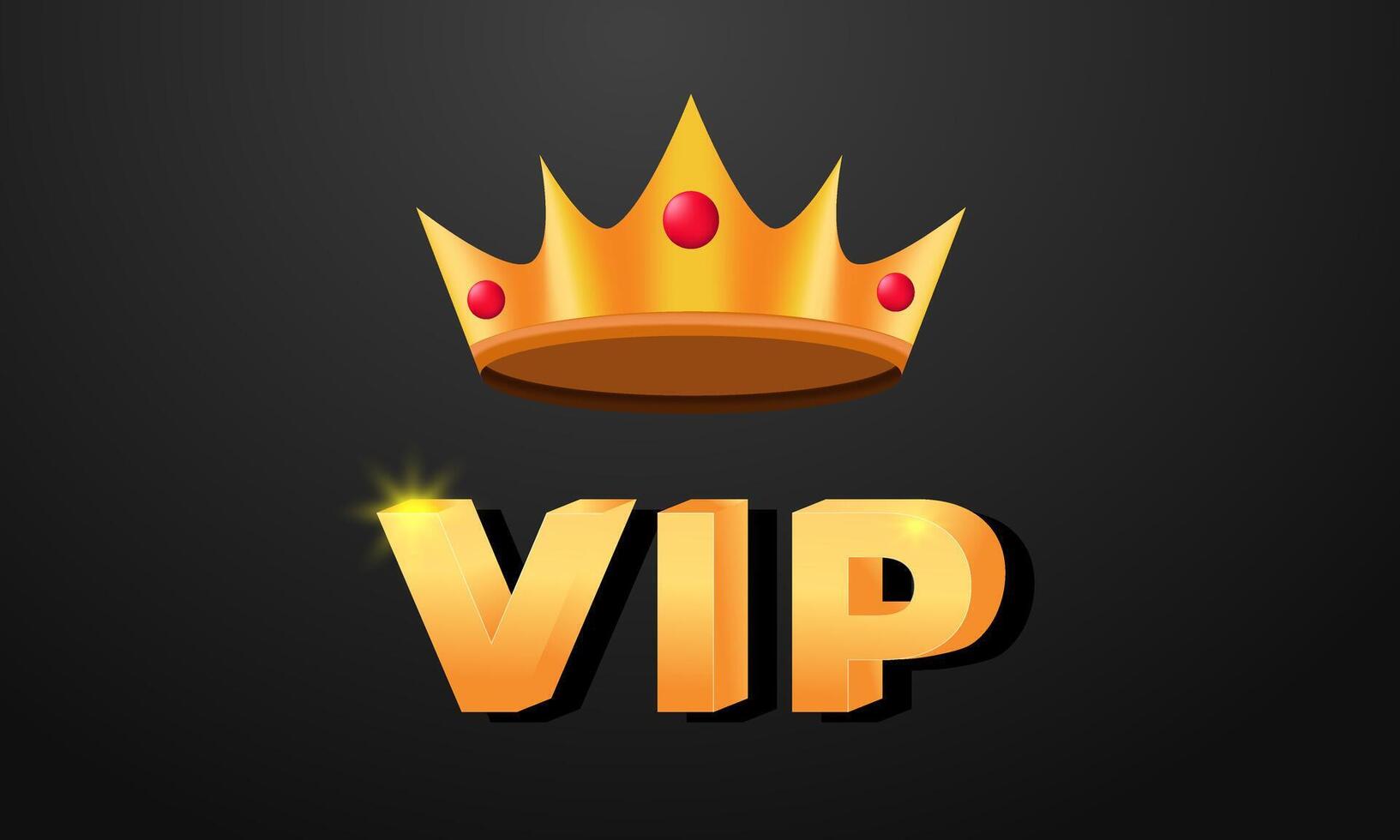 Vip with crown composition logo icon design vector