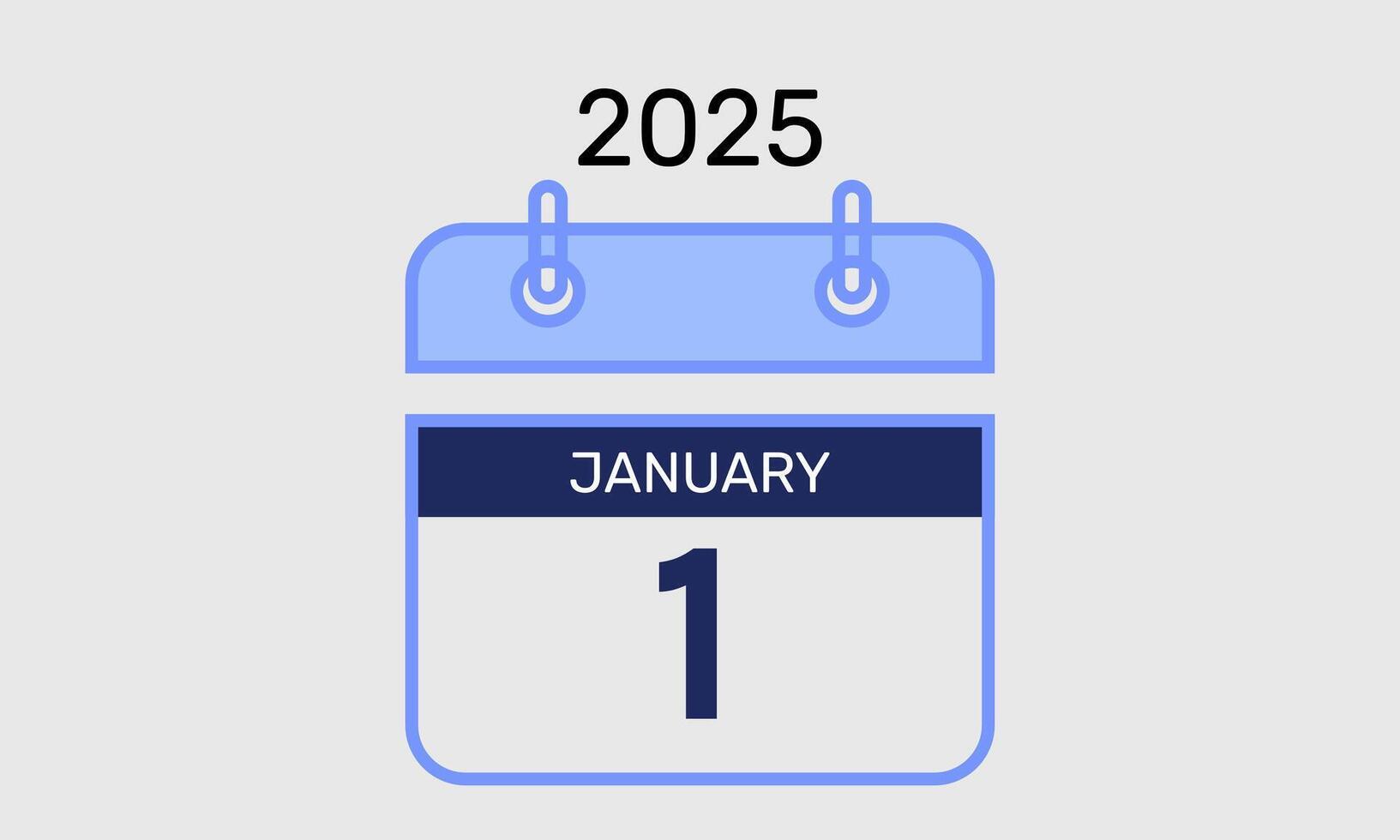 1 january Calendar icon design vector