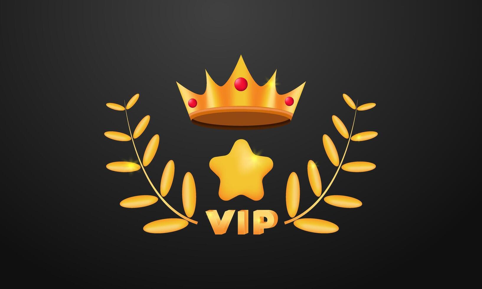 Vip with crown star composition logo icon design vector