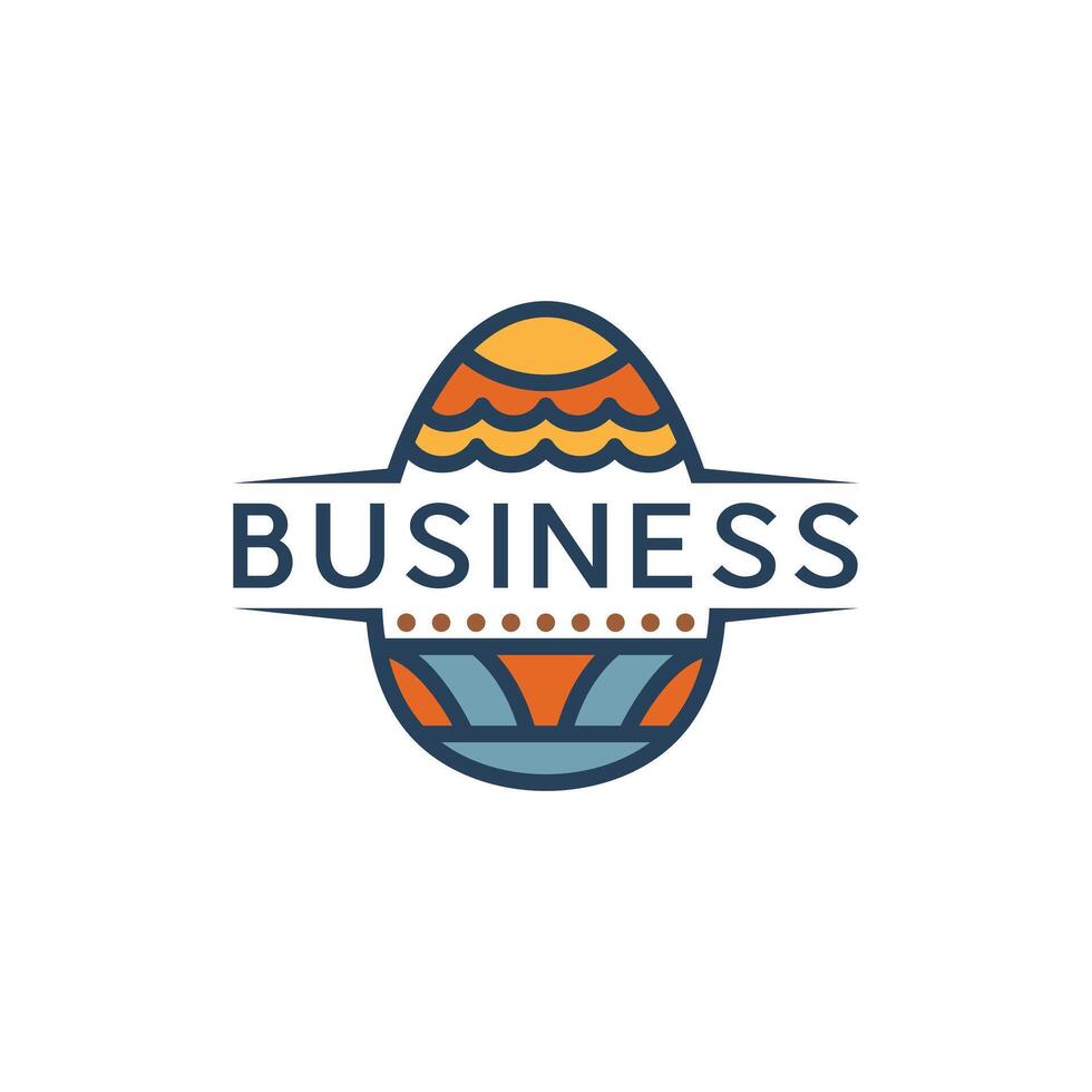 Egg Colorful Modern Simplicity Icon Logo vector