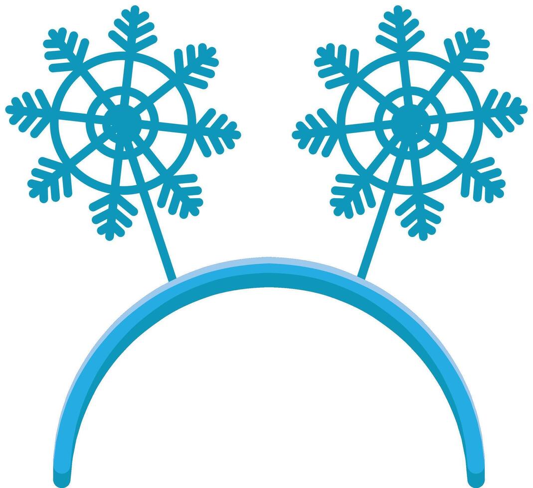 Blue snowflake headband enhancing winter celebrations, adding a festive flair to holiday gatherings, and bringing joy and cheer to family and friends during the season vector
