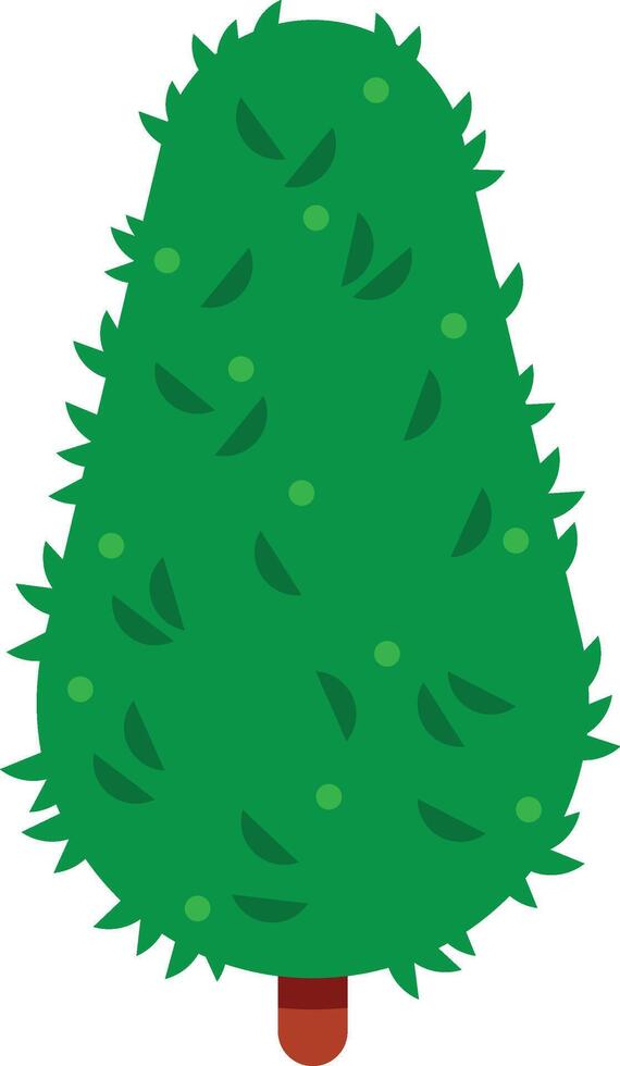 Lush green topiary tree featuring small leaves and round fruits thrives in a garden, enhancing the outdoor space with elegance and a vibrant touch of nature's beauty vector