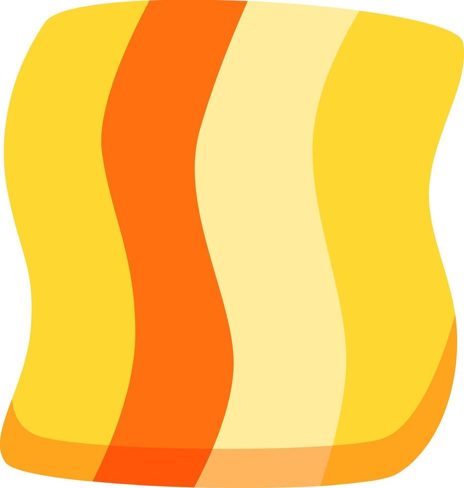 Colorful abstract background featuring an S shape crafted from wavy lines in vibrant shades of orange and yellow, creating a dynamic and visually striking composition vector