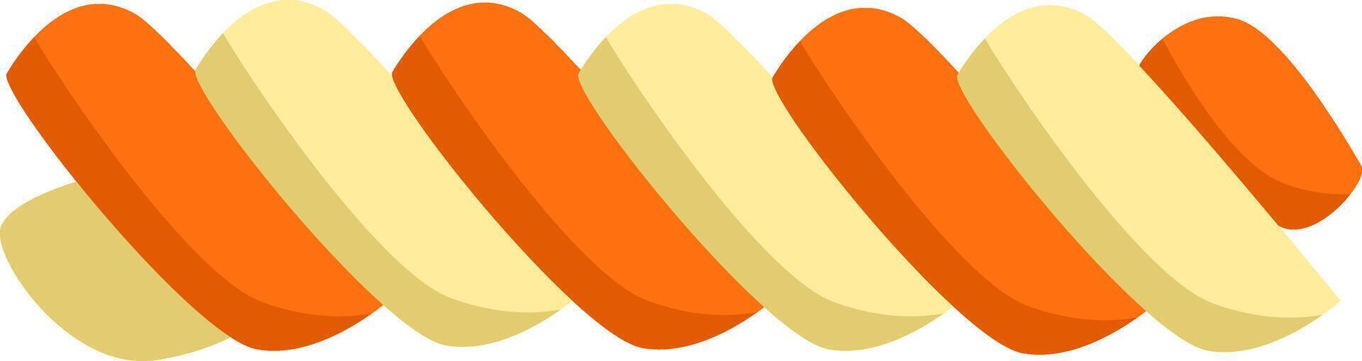 Orange and yellow twisted candy forming a seamless pattern, perfect for backgrounds, wrapping paper, fabric prints, and other design projects related to sweets, confectionery, and playful themes vector