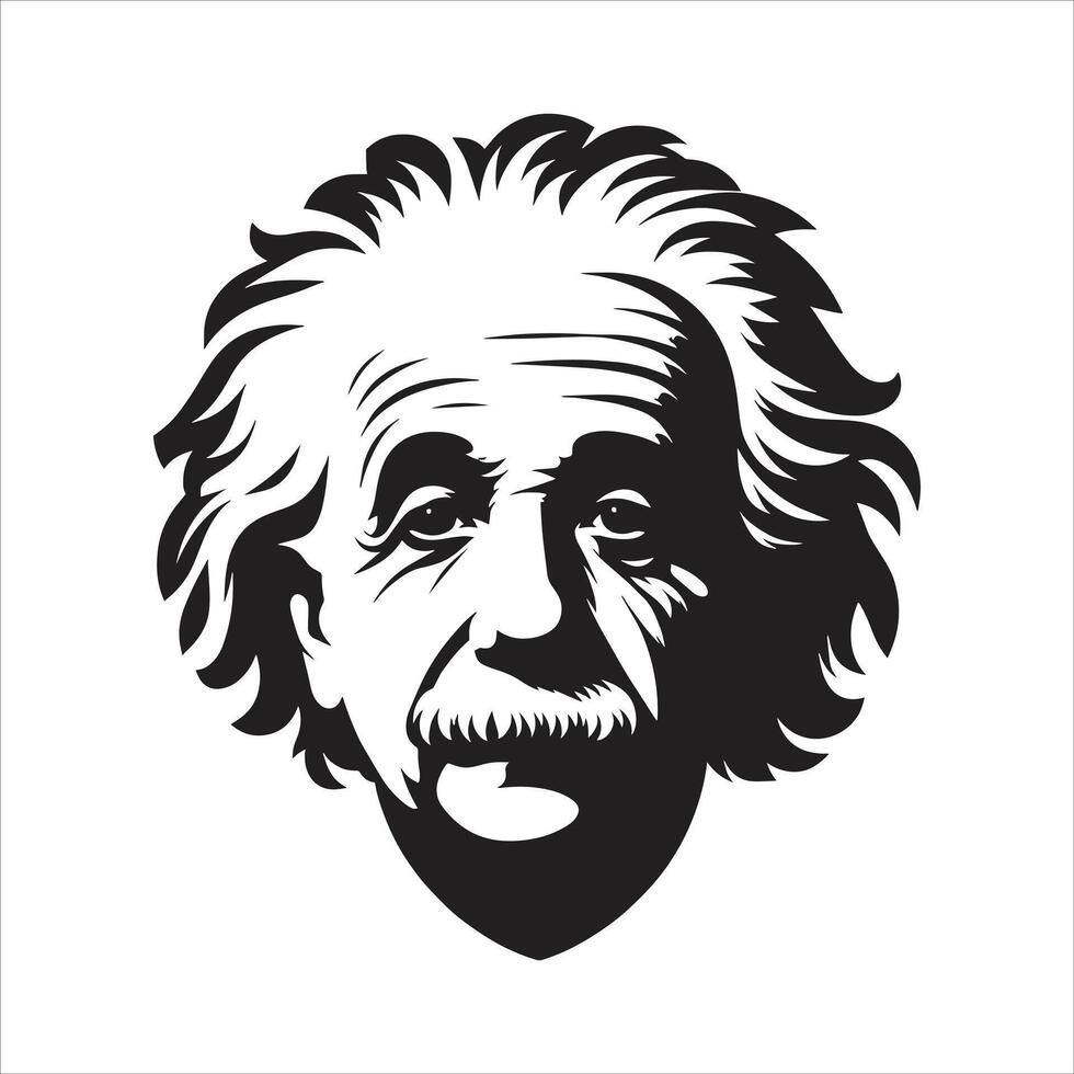Albert Einstein Mathematician and Scientist Pencil Sketch Featuring Lab Experiments and Bright Ideas vector
