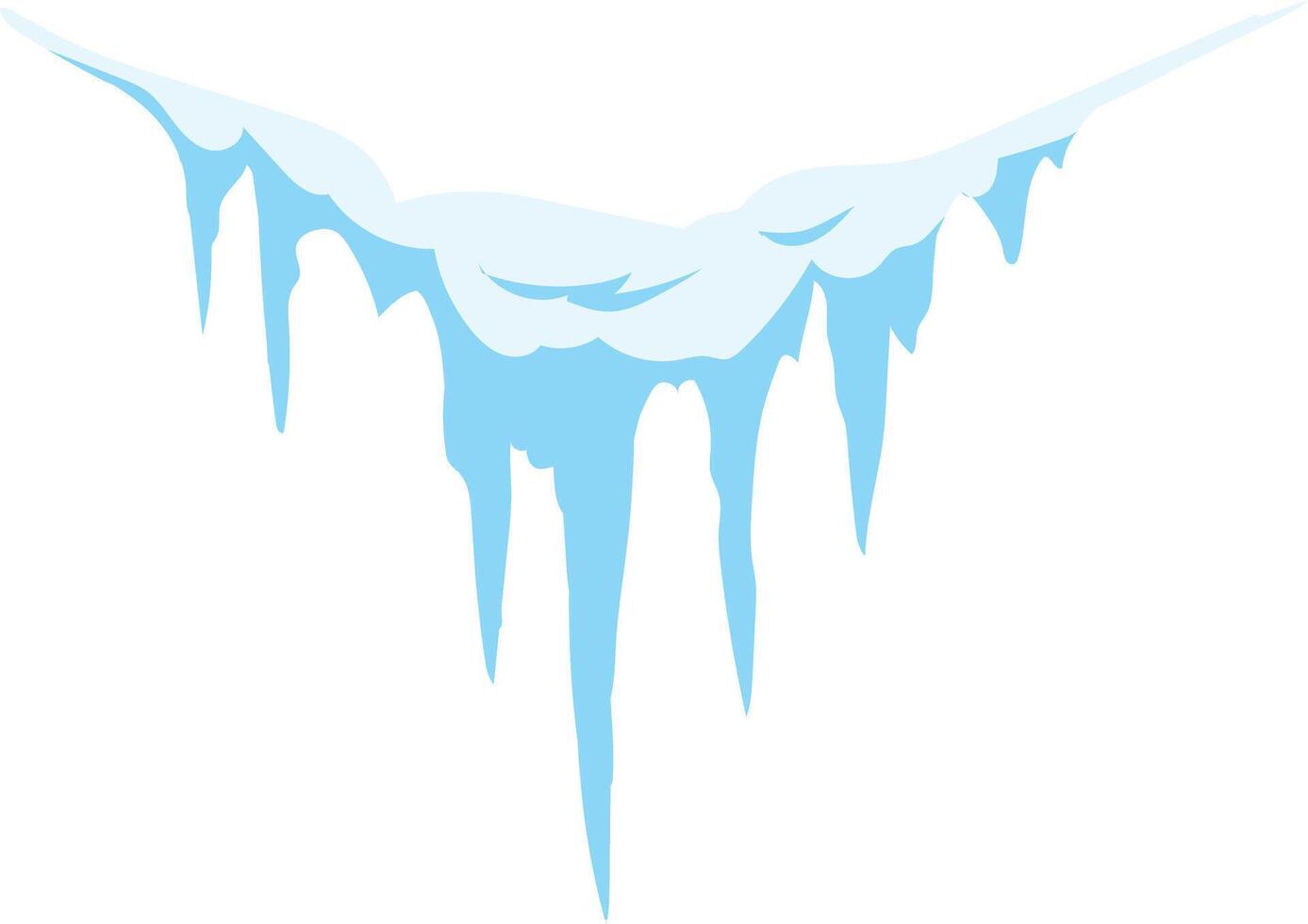 Melting snow creates stunning icicles hanging from the roof, forming a picturesque winter landscape filled with crystalline beauty and the essence of the cold season vector
