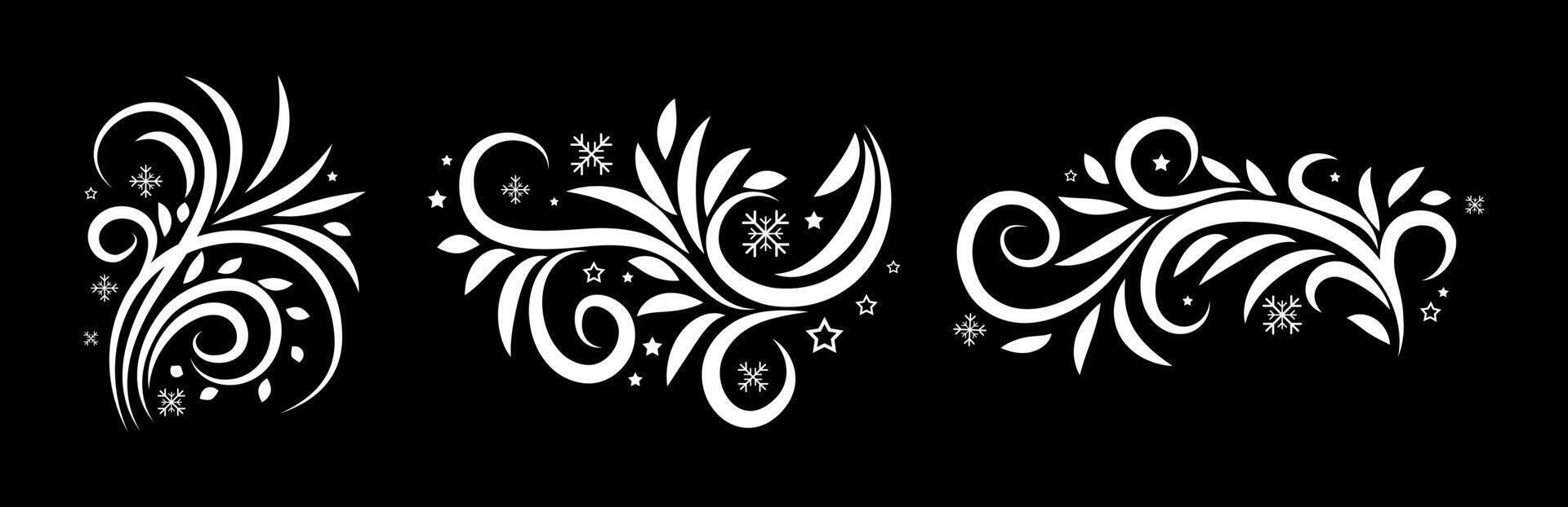 Set of calligraphic and typographic elements vector
