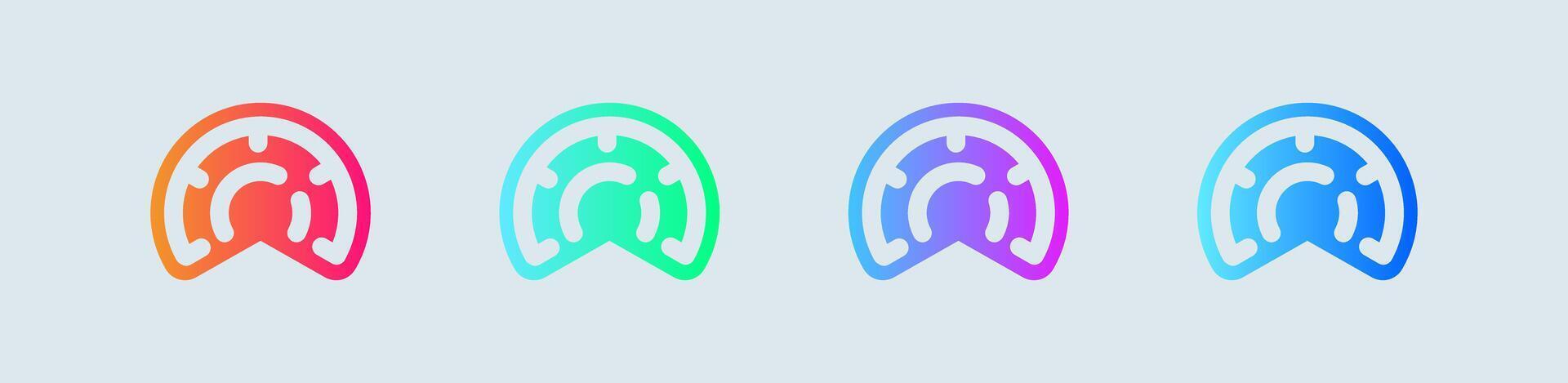 Performance solid icon in gradient colors. Fast signs illustration. vector