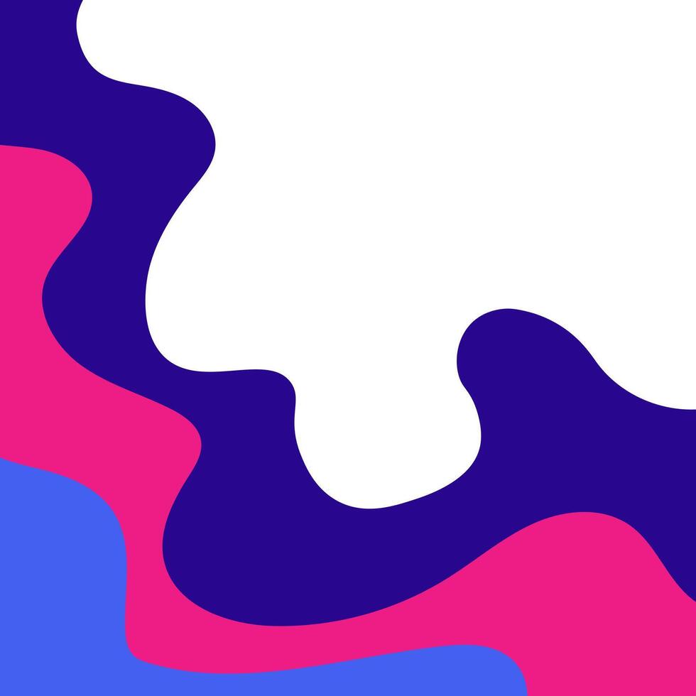 Colorful square fluid background. Social media template illustration. vector