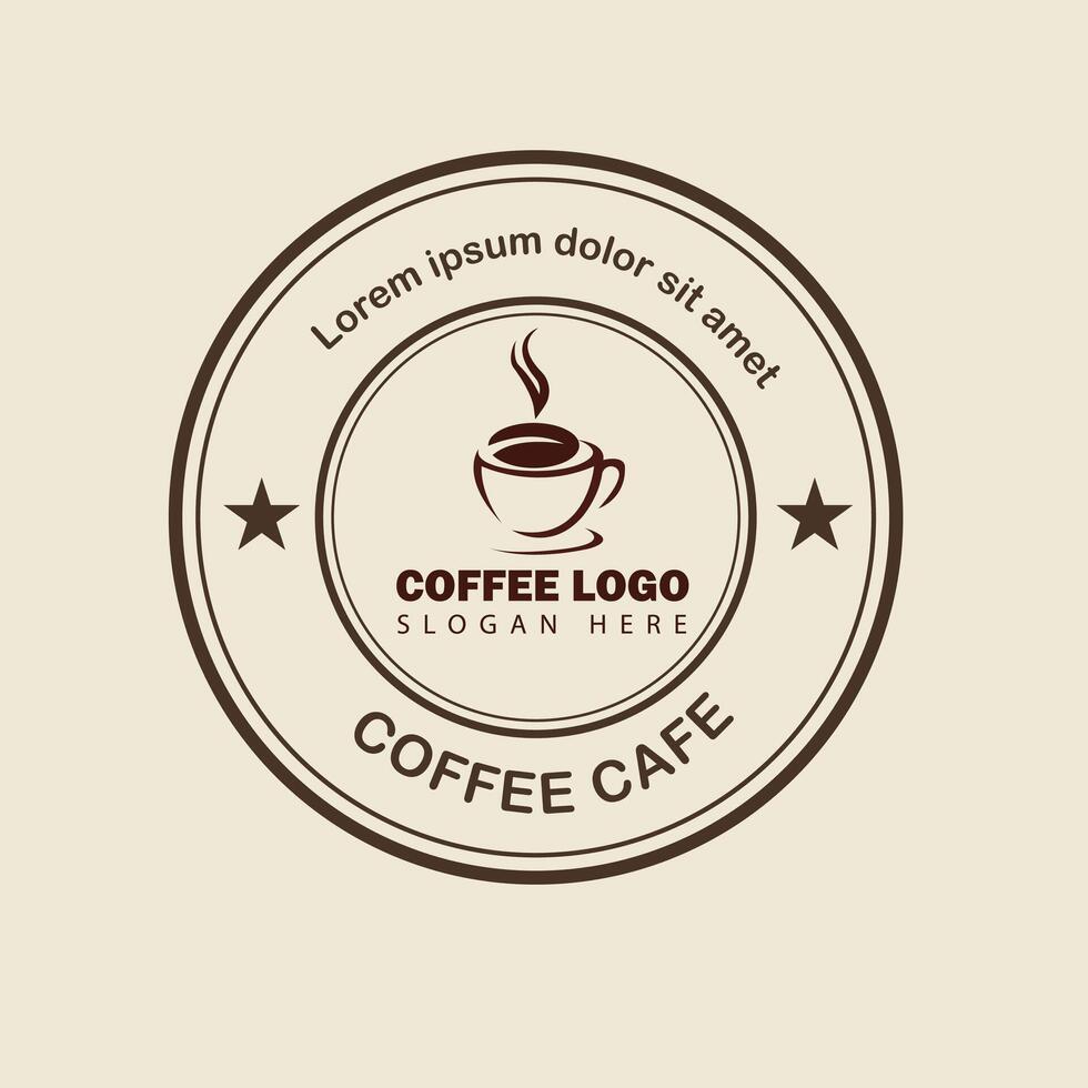 Coffee cafe logo design vector