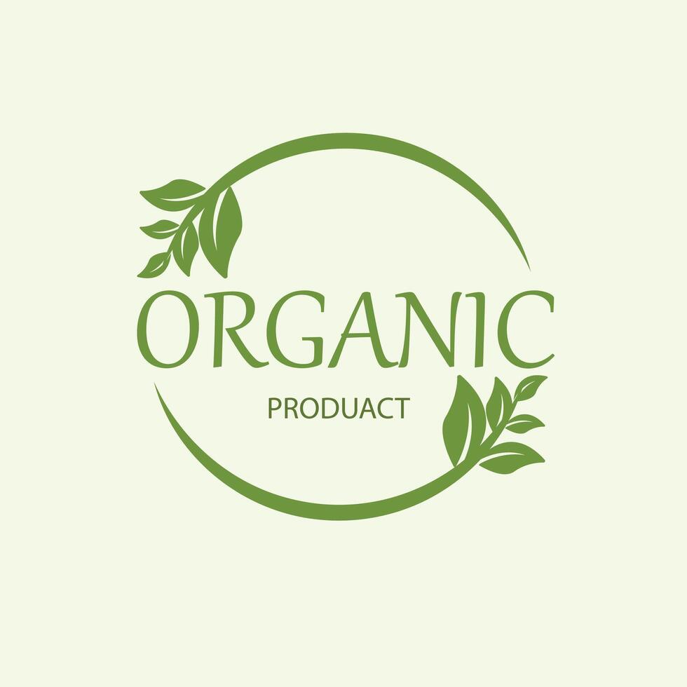 Minimal Organic Product logo design vector