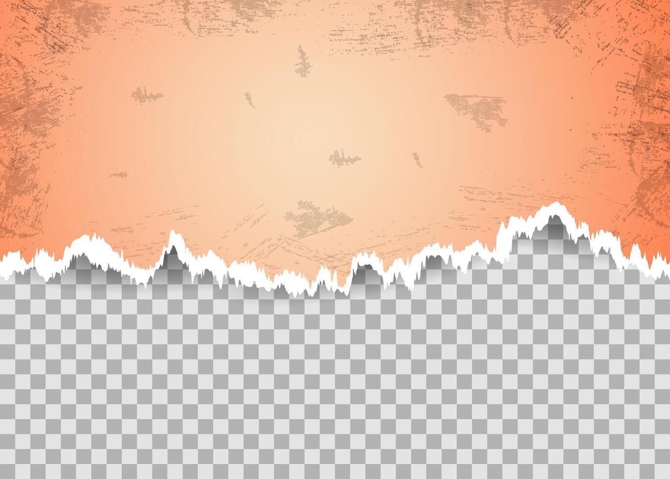 torn grunge paper brown stripes on a square background for text vector