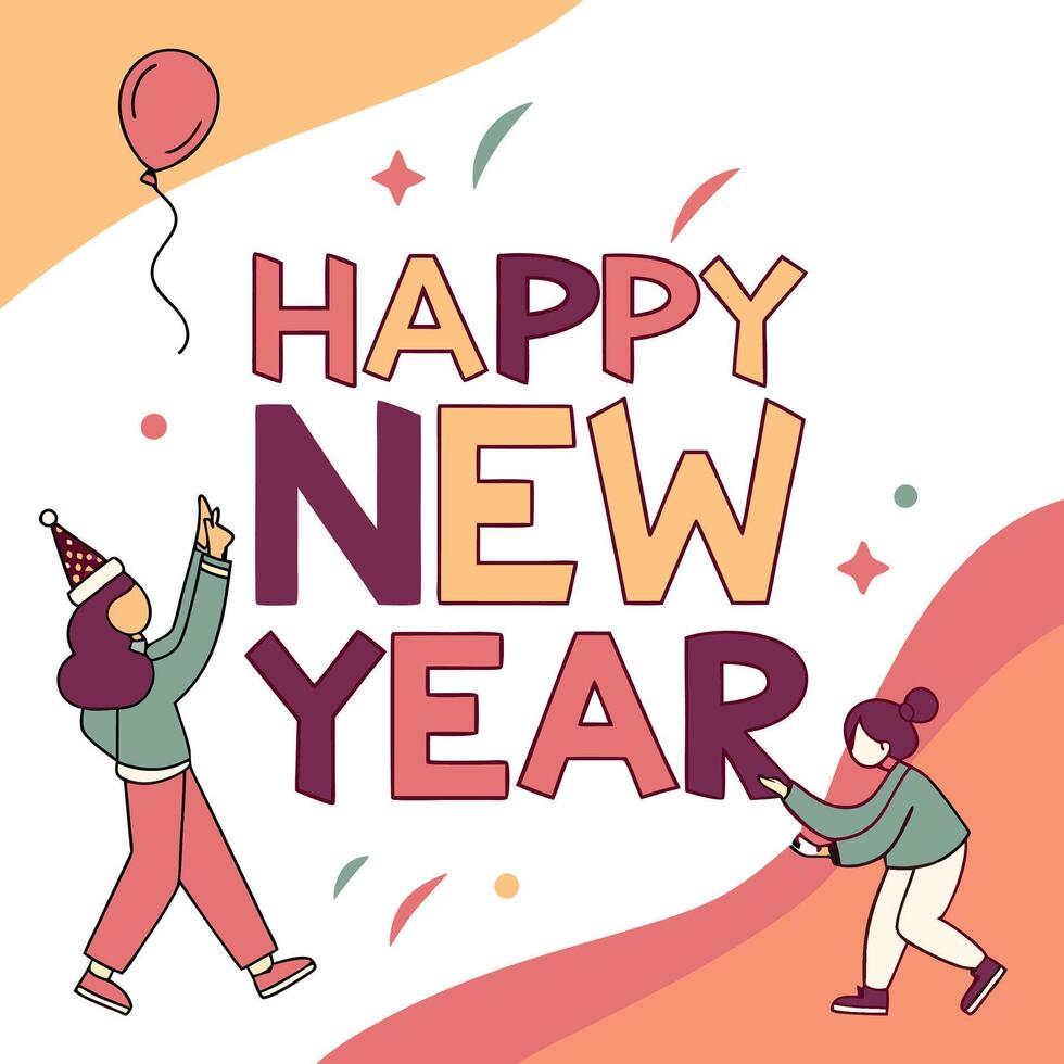 happy new year background vector