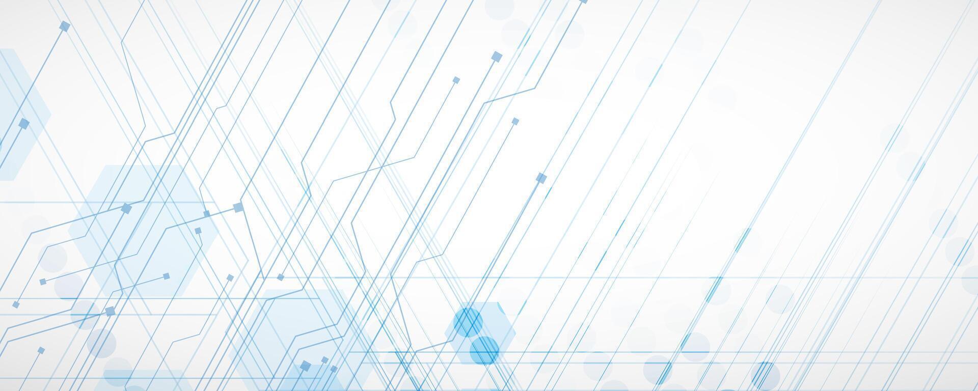 Abstract technology background with blue lines vector
