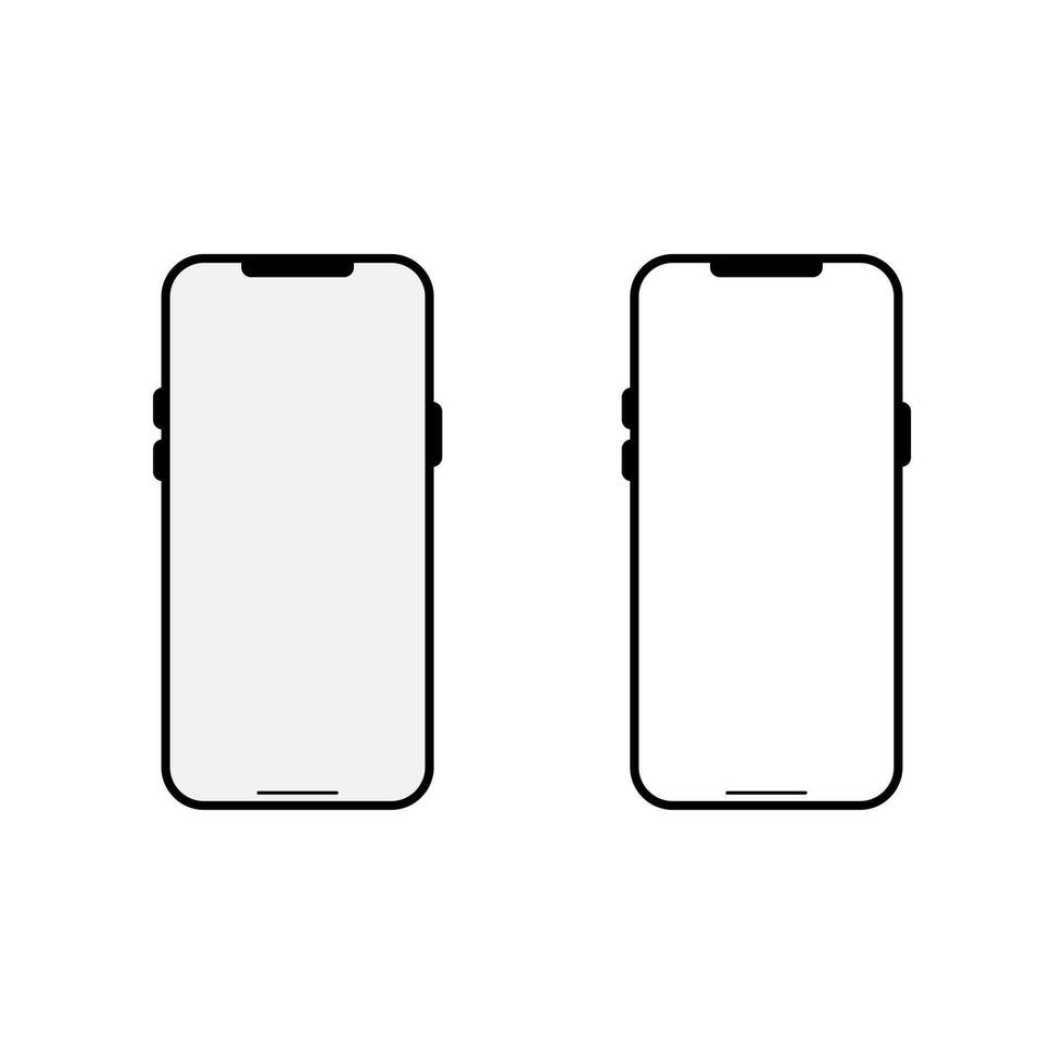 Smartphone device mockup template. Phone screen for ad campaigns and app preview vector