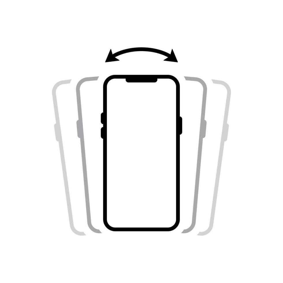 Modern smartphone shake icon. Shaking phone sign symbol. Cellphone vibration concept vector