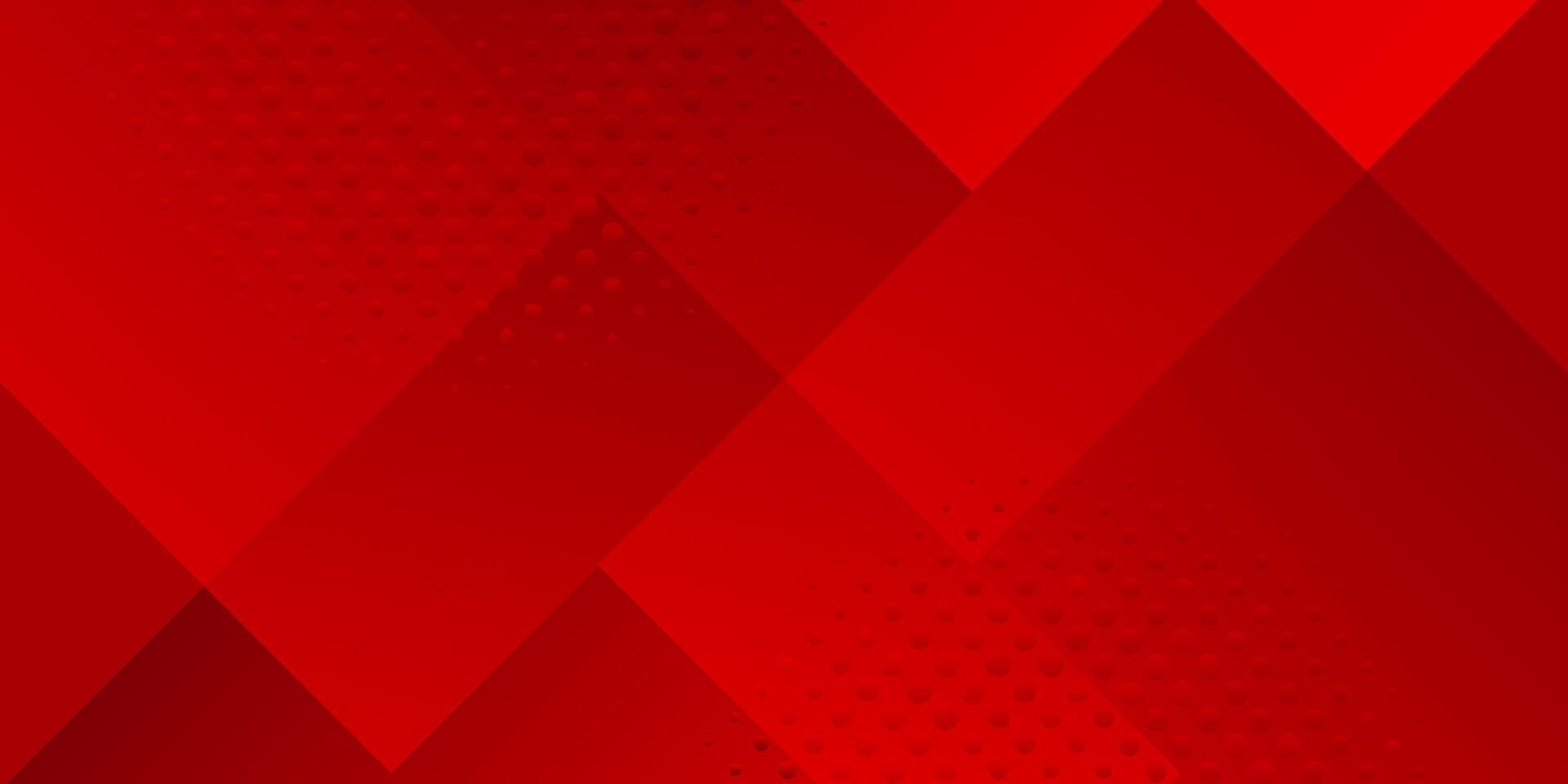 Red light square with halftone geometric abstract background. Banner illustration template design vector