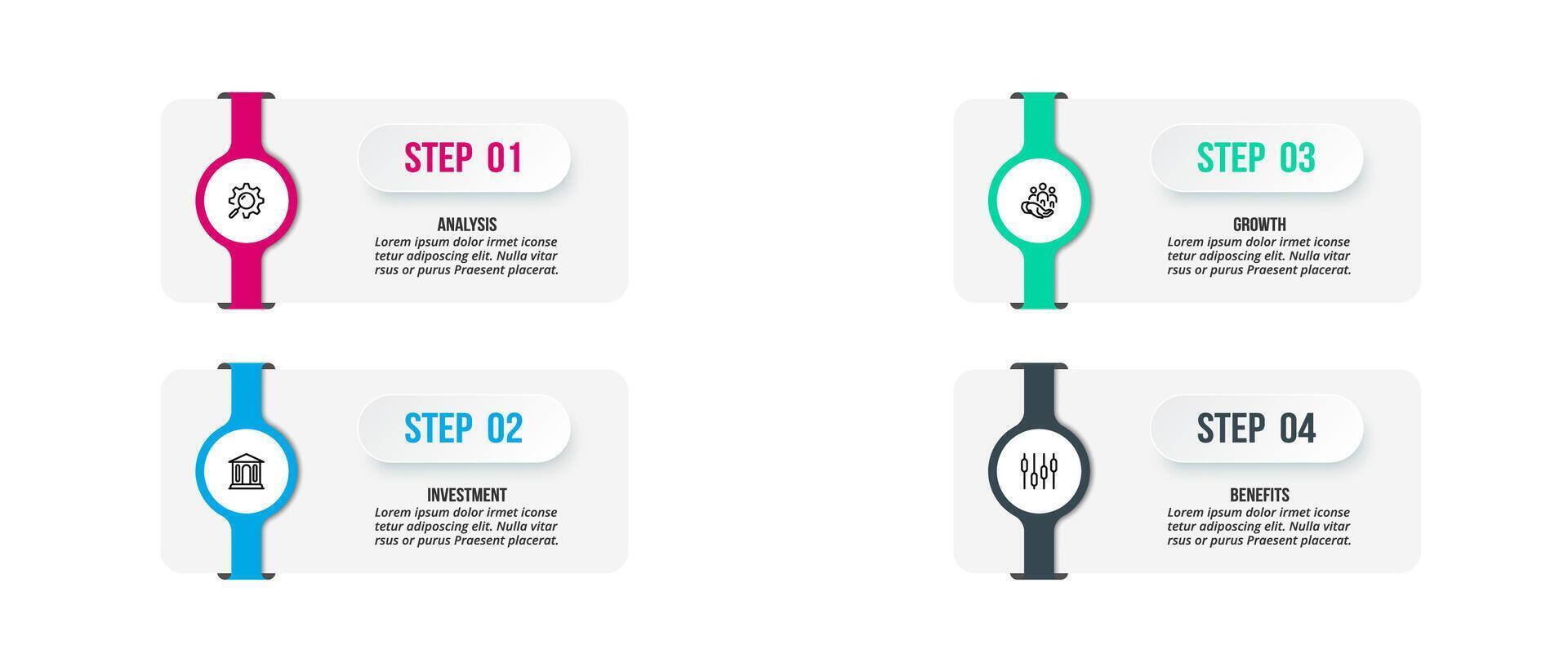 Business workflow for presentation. vector