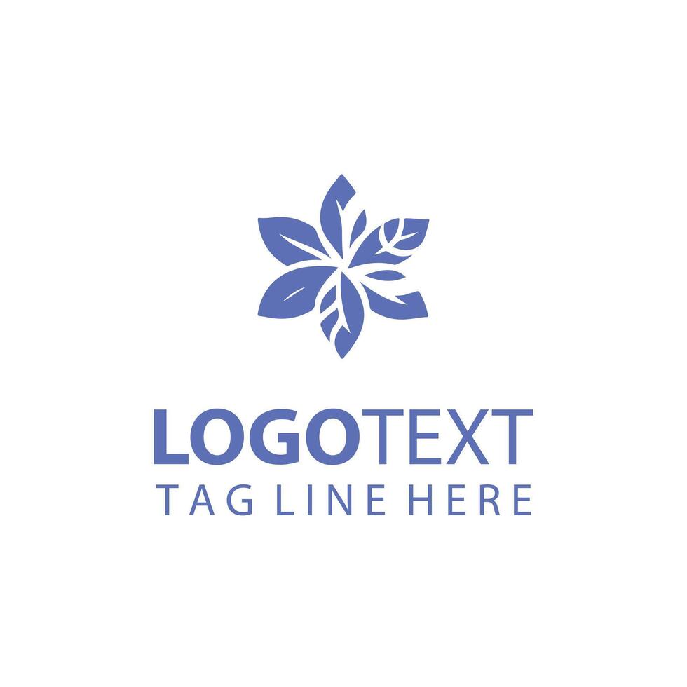 Anemone flower logo vector