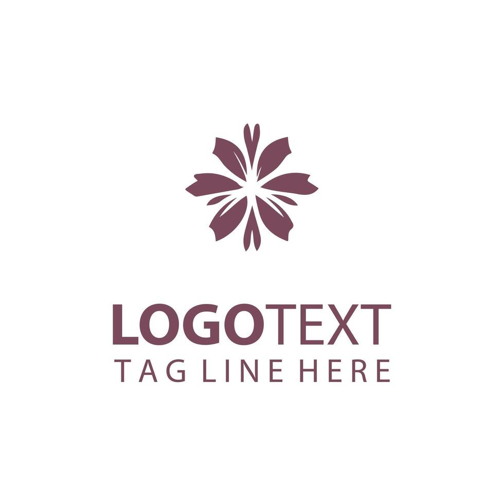 Orchid Elegance Flower Logo vector