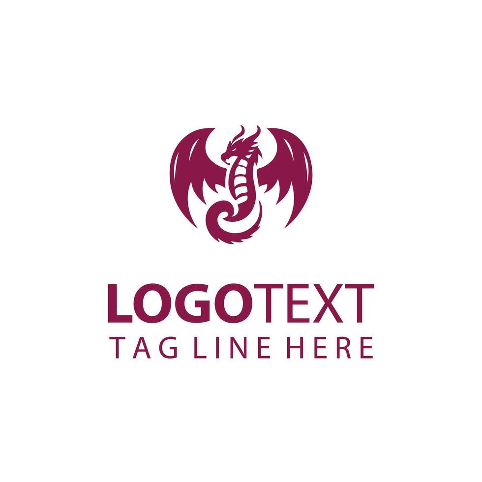 Obsidianfang Dragon logo vector