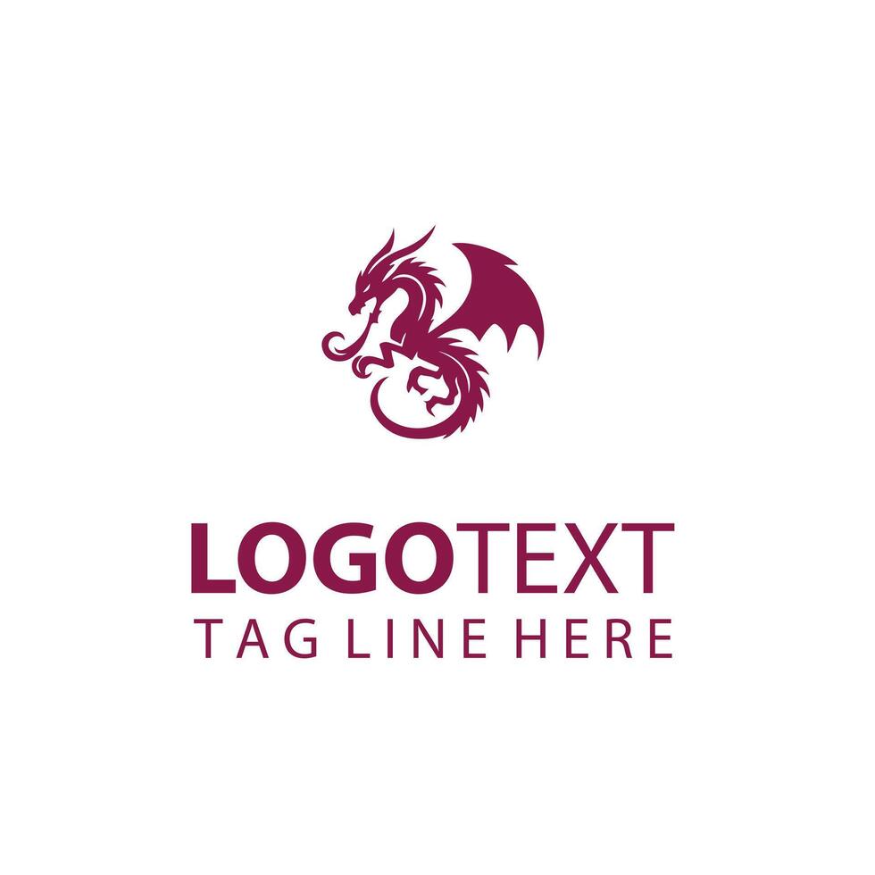 Wyrmcrest Dragon logo vector