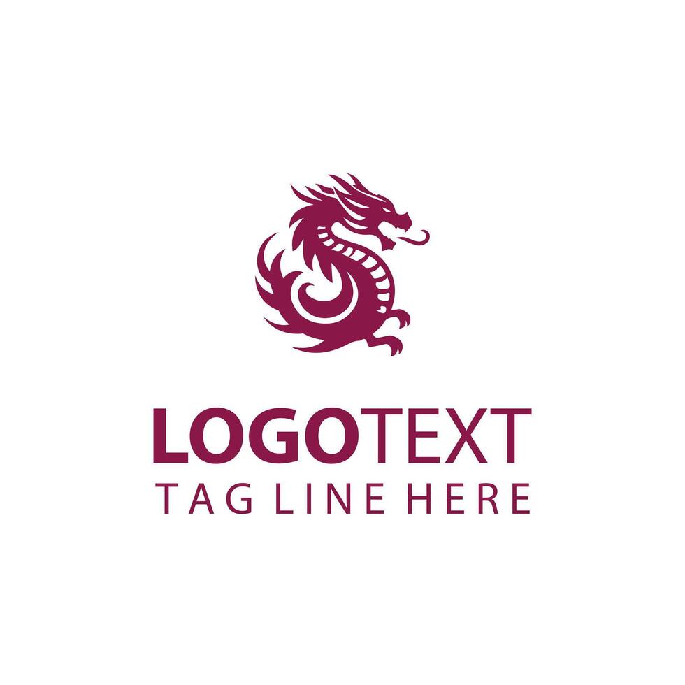 Magmadrake Dragon logo vector